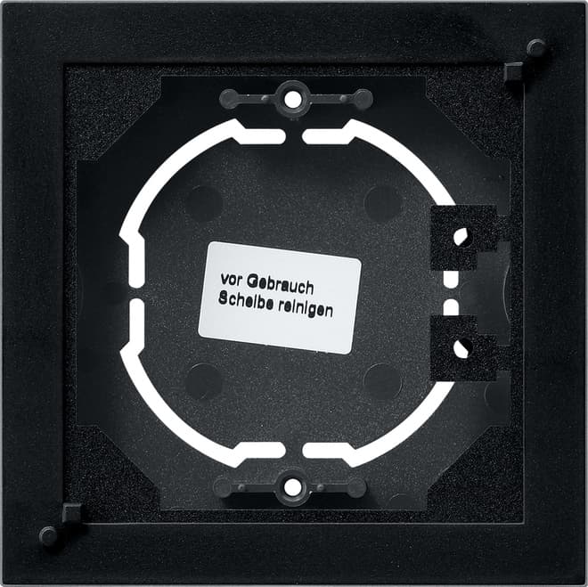 AP-Gehäuse 1fach flach System 55 Schwarz matt (lackiert) 0219005
