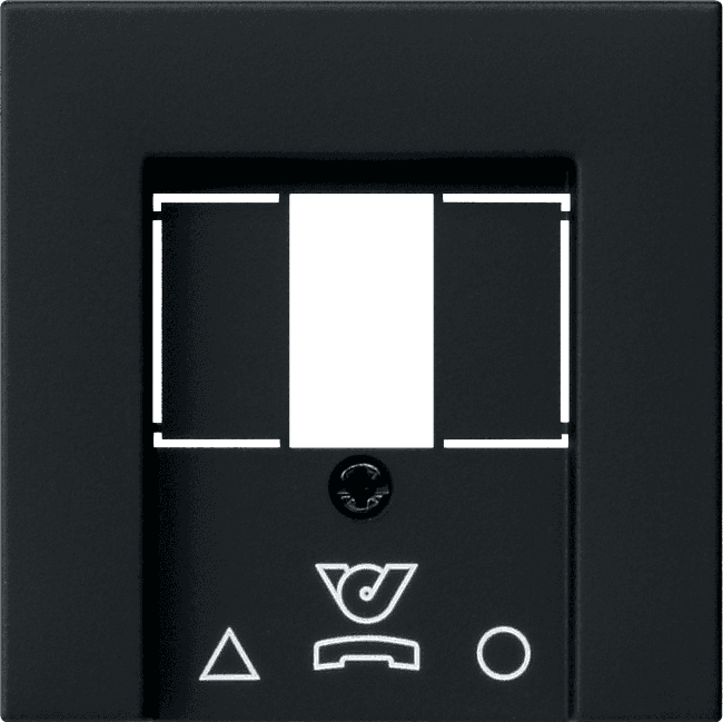 Abdeckung TDO-Anschlussdose System 55 Schwarz matt (lackiert) 0260005