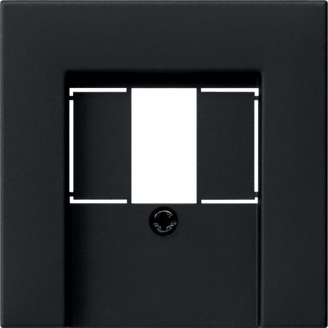 Abdeckung TAE USB System 55 Schwarz matt (lackiert) 0276005