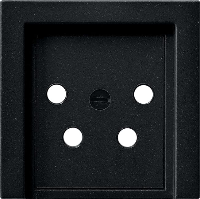 Abdeckung KPN-Anschlussdose 4-polig System 55 Schwarz matt (lack.) 0279005