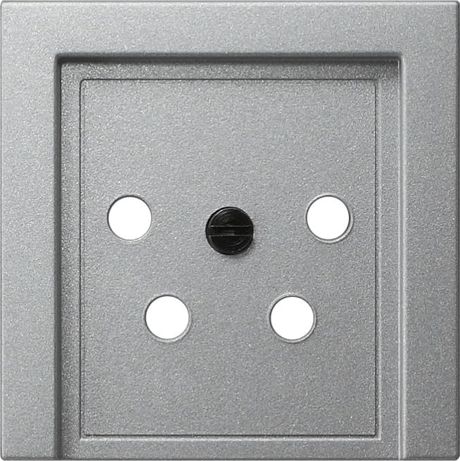 Abdeckung KPN-Anschlussdose 4-polig System 55 Farbe Alu 027926