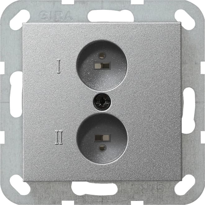 Stereolautsprecher-Steckdose System 55 Farbe Alu 040226