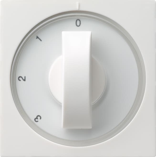 Abdeckung Knebel 3-Stufen 0/1/2/3 System 55 Reinweiß seidenmatt 066927