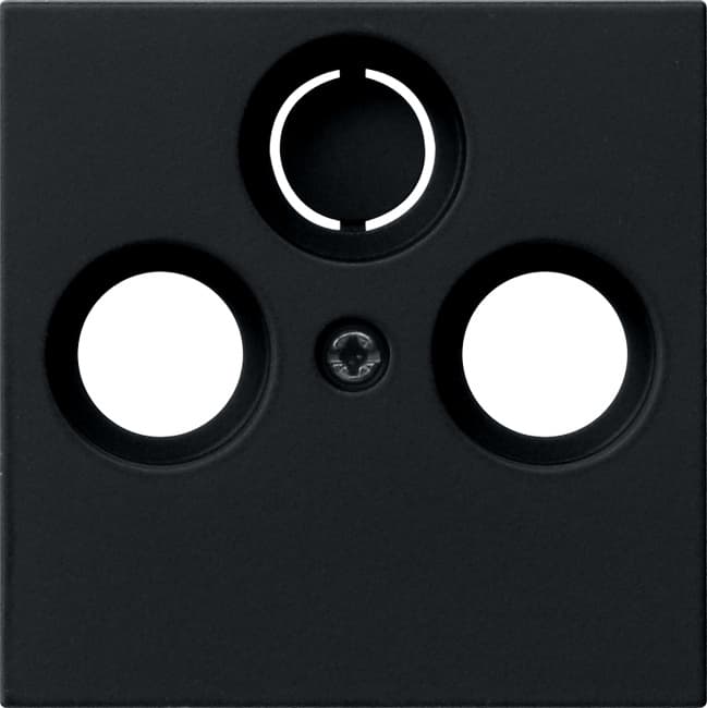 Abdeckung Koaxial-Antennensteckdose System 55 Schwarz matt (lack.) 0869005