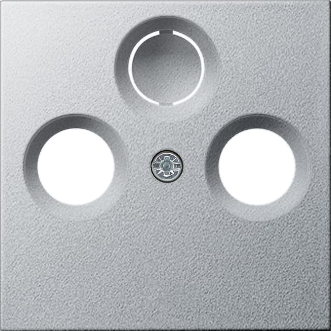 Abdeckung Koaxial-Antennensteckdose System 55 Farbe Alu 086926