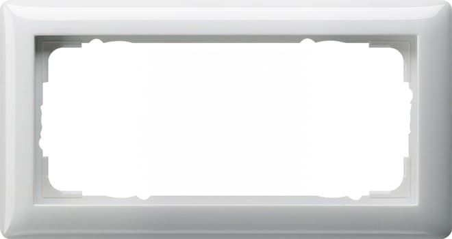 Abdeckrahmen 2f o.Mittelsteg Standard 55 Reinweiß glänzend 100203