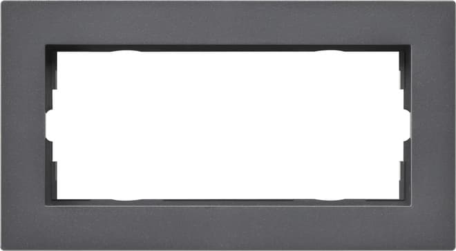 Abdeckrahmen 2f o.Mittelst. flach E2 Anthrazit 1002235