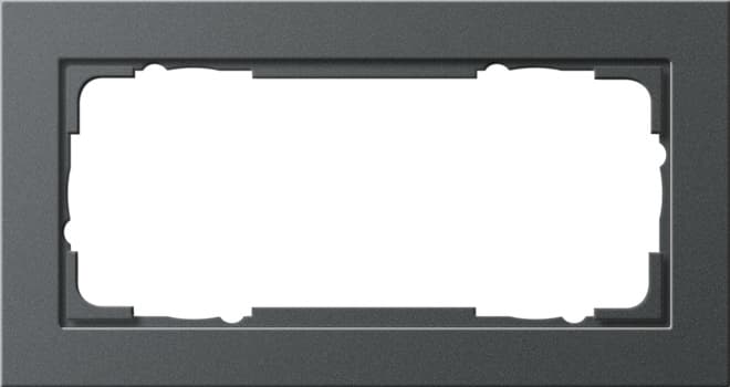 Abdeckrahmen 2f o.Mittelsteg E2 Anthrazit 100223