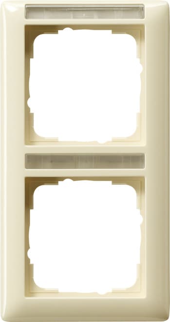 Abdeckrahmen 2fach senkrecht BSF Standard 55 Cremeweiß glänzend 110201