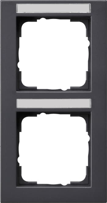 Abdeckrahmen 2fach senkrecht BSF E2 Anthrazit 110223