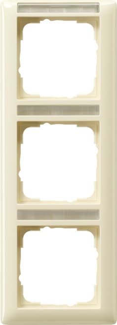 Abdeckrahmen 3fach senkrecht BSF Standard 55 Cremeweiß glänzend 110301