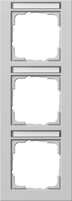 Abdeckrahmen 3fach senkrecht BSF E2 Grau matt 110337