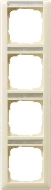 Abdeckrahmen 4fach senkrecht BSF Standard 55 Cremeweiß glänzend 111401