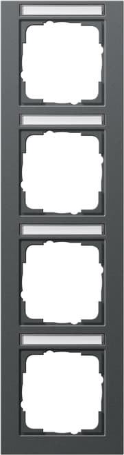 Abdeckrahmen 4fach senkrecht BSF E2 Anthrazit 111423