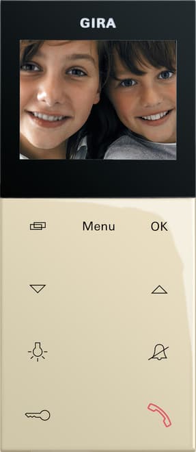 Wohnungsstation Video AP Plus System 55 Cremeweiß glänzend 123901