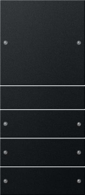 Wippenset 4fach (1+3) System 55 Schwarz matt (lackiert) 2184005