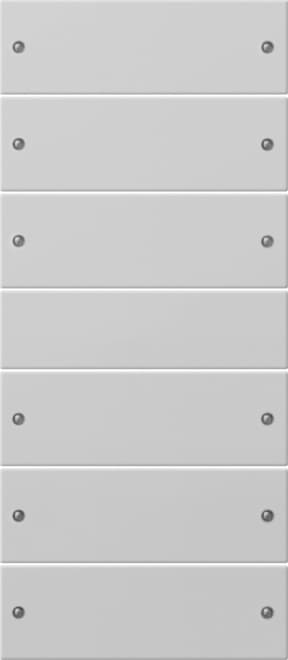 Wippenset 6fach (3+3) System 55 Grau matt (lackiert) 2186015