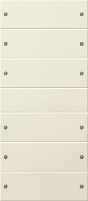 Wippenset 6fach (3+3) System 55 Cremeweiß glänzend (lackiert) 218601
