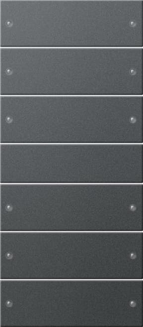 Wippenset 6fach (3+3) System 55 Anthrazit (lackiert) 218628