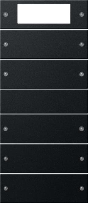 Wippenset 5fach Plus (2+3) System 55 Schwarz matt (lackiert) 2195005