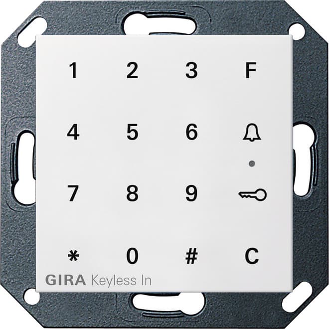 Keyless In Codetastatur System 55 Reinweiß glänzend 260503