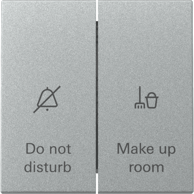 Wippschalter Anzeige Hotelzimmerstatus System 55 Farbe Alu 310426