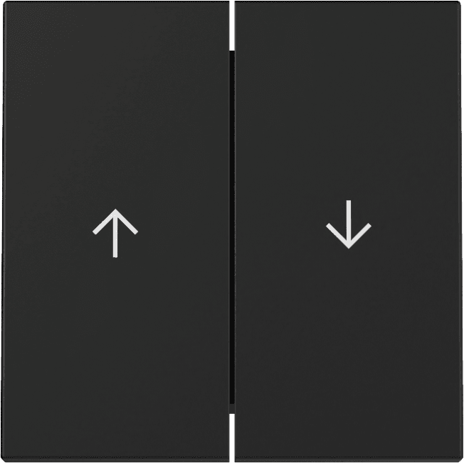 Wippe 2fach Pfeil System 55 Schwarz matt (lackiert) 3294005
