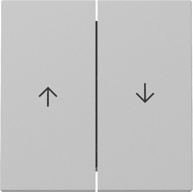 Wippe 2fach Pfeil System 55 Grau matt (lackiert) 3294015