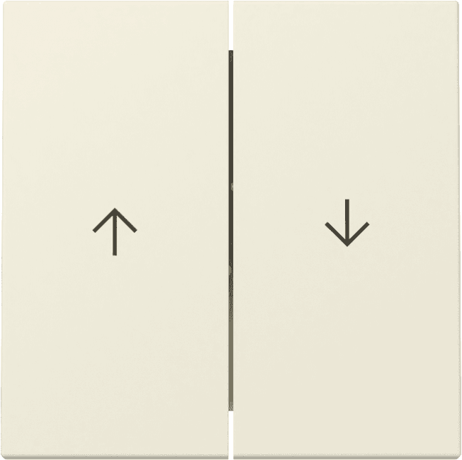 Wippe 2fach Pfeil System 55 Cremeweiß glänzend 329401