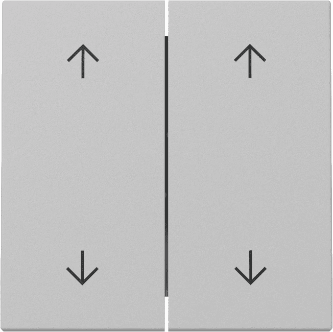 Wippe 2fach Pfeile System 55 Grau matt (lackiert) 3297015