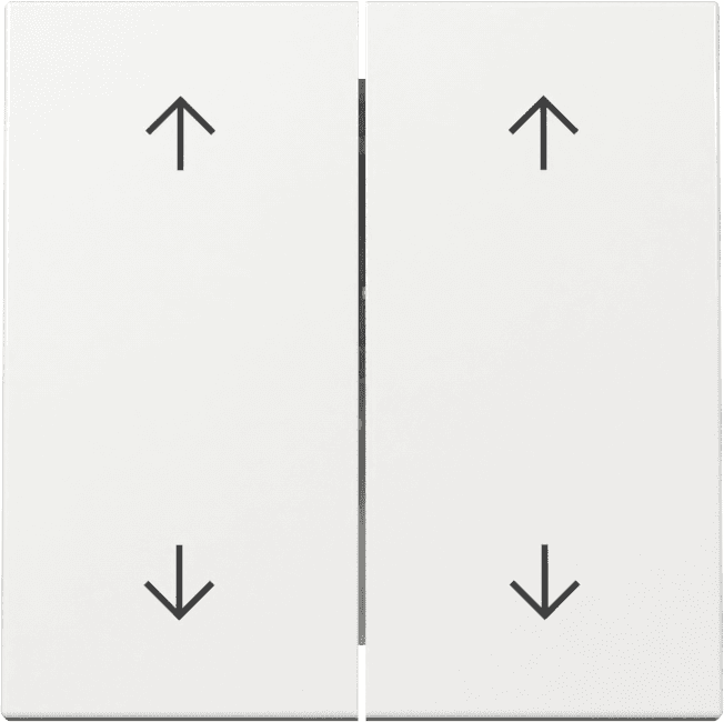Wippe 2fach Pfeile System 55 Reinweiß glänzend 329703
