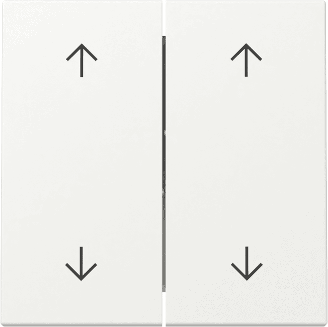 Wippe 2fach Pfeile System 55 Reinweiß seidenmatt 329727