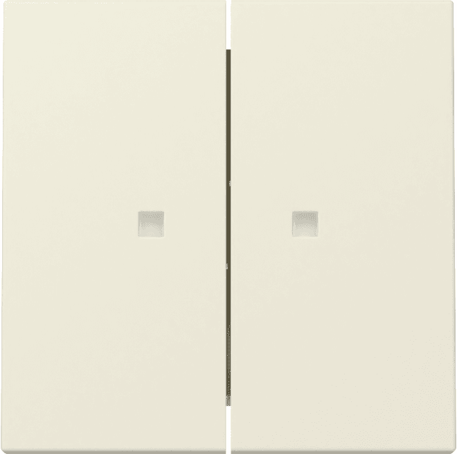 Wippe 2fach Kontrollfenster System 55 Cremeweiß glänzend 363101