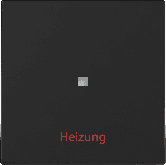 Wippe KF+Heizung Ein/Aus System 55 Schwarz matt (lackiert) 3678005