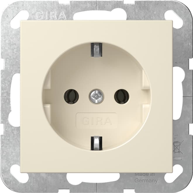 SCHUKO-Steckdose SRK System 55 Cremeweiß glänzend 418001