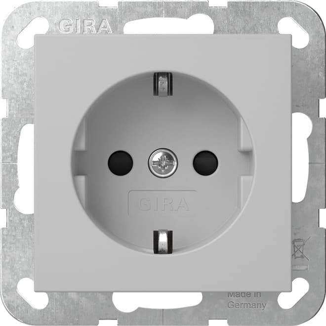 SCHUKO-Steckd.SH o.Kr.SRK System 55 Grau m 4383015