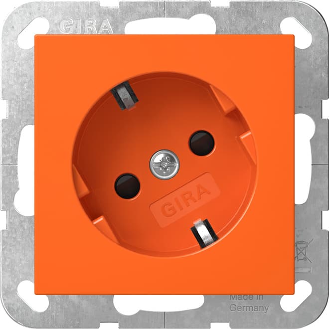SCHUKO-Steckdose 30 + Shutter ZSV System 55 Orange