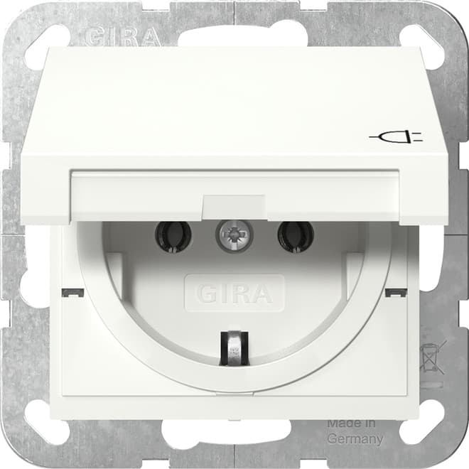SCHUKO-Steckdose Klappdeckel System 55