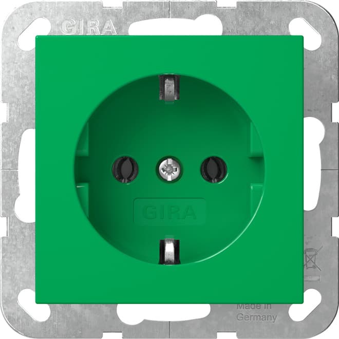 SCHUKO-Steckdose System 55 Grün