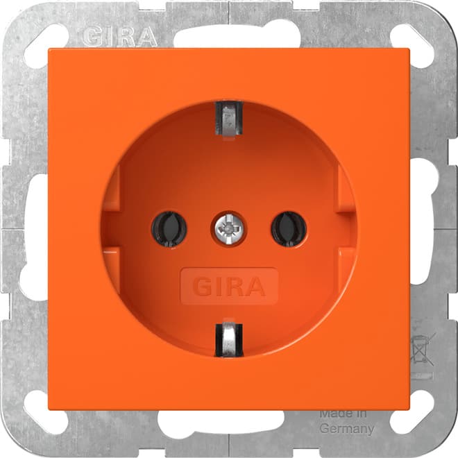 SCHUKO-Steckdose System 55 Orange