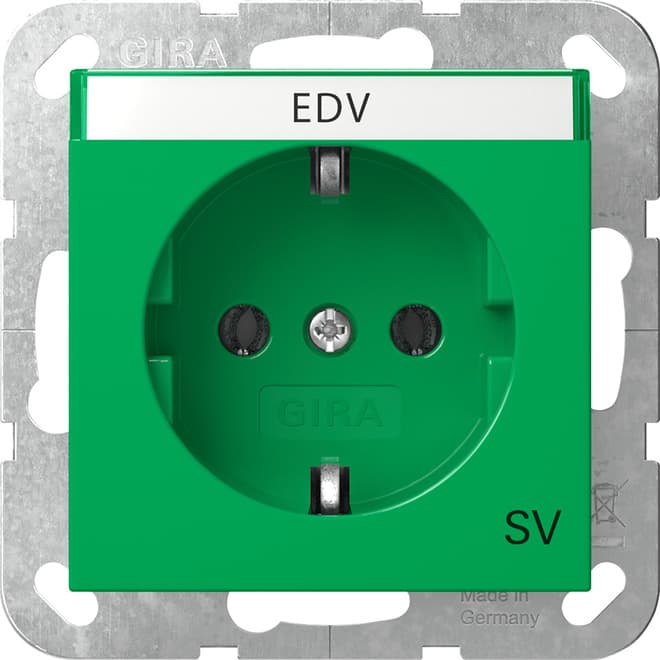 SCHUKO-Steckdose BSF SV System 55 Grün