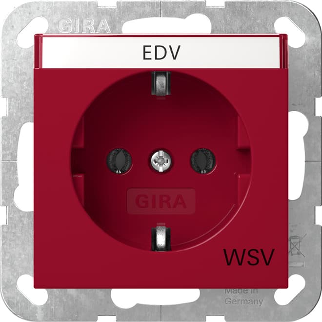 SCHUKO-Steckdose BSF WSV System 55 Rot