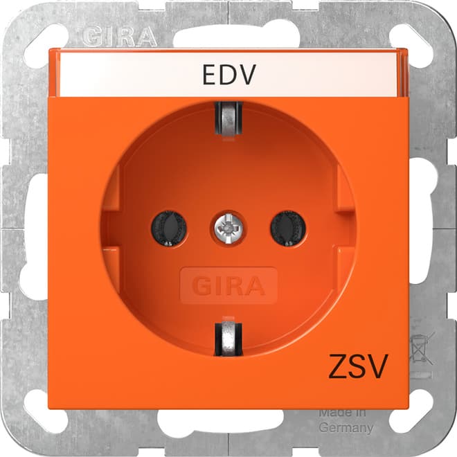 SCHUKO-Steckdose BSF ZSV System 55 Orange