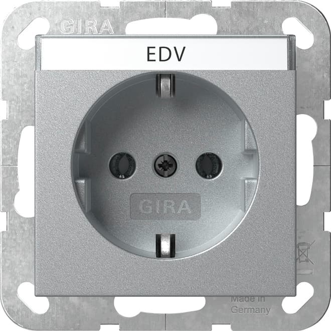 SCHUKO-Steckdose BSF System 55 Farbe Alu 445726