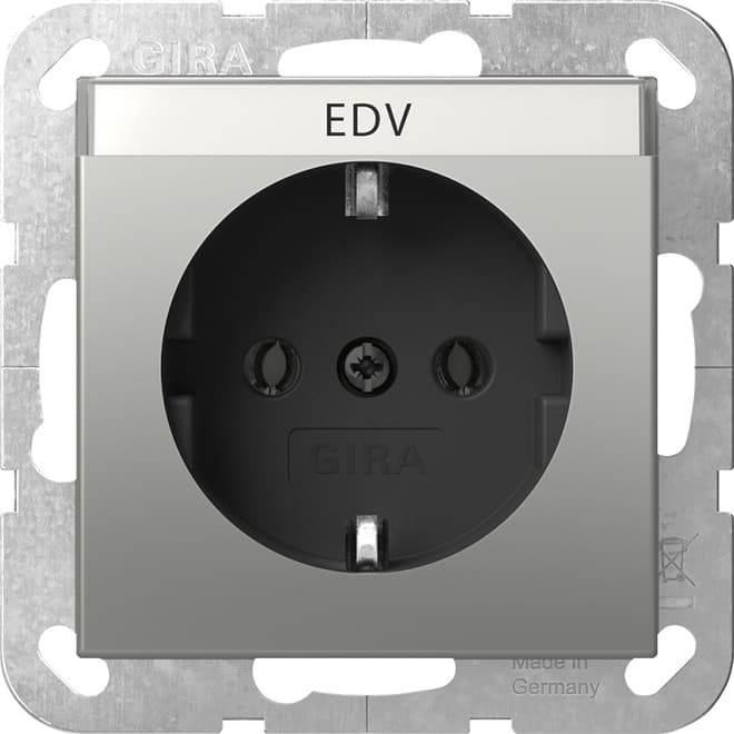 SCHUKO-Steckdose BSF System 55 Edelstahl (lackiert) 4457600