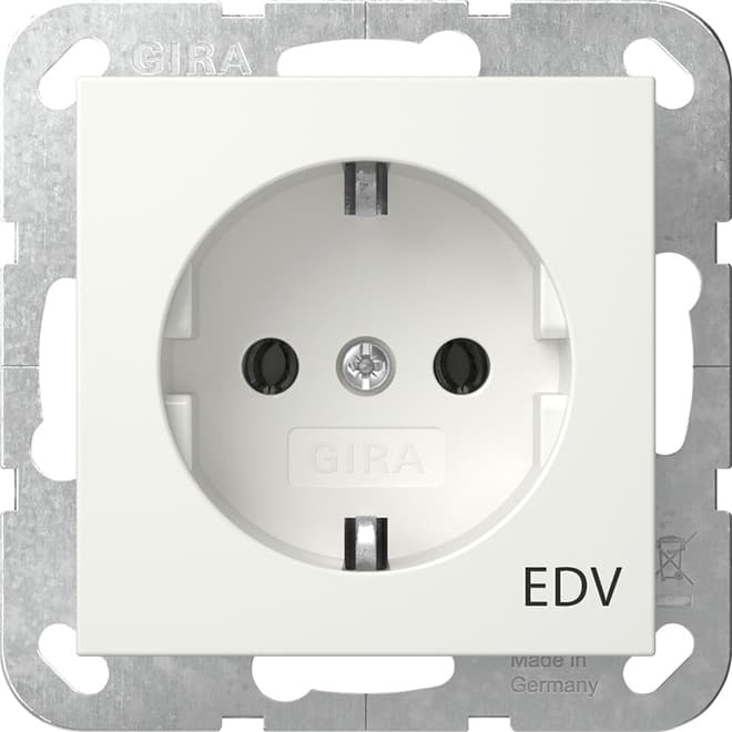 SCHUKO-Steckdose Aufdruck EDV System 55