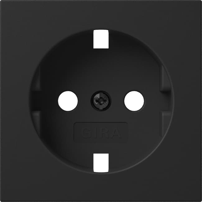 Abdeckung SCHUKO-Steckdose System 55 Schwarz matt (lackiert) 4920005