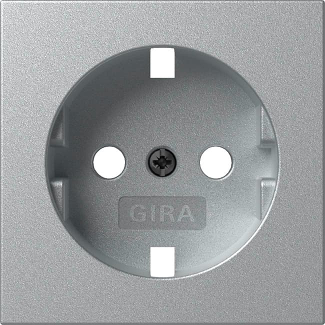 Abdeckung SCHUKO-Steckdose System 55 Farbe Alu 492026