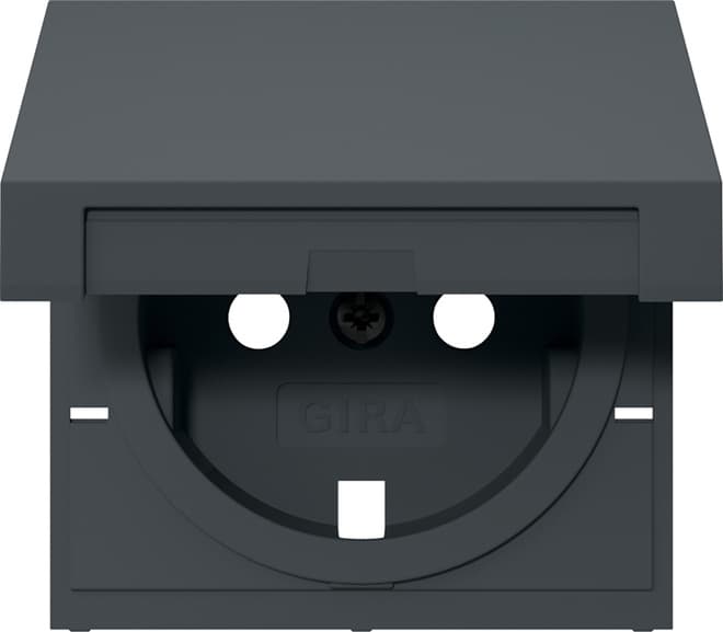 Abdeckung SCHUKO-Steckdose Klappdeckel System 55 Anthrazit 492228