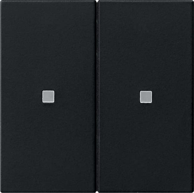 RF Bedienaufsatz 2fach KNX System 55 Schwarz matt (lackiert) 5107005